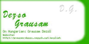 dezso grausam business card